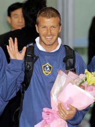 Beckham được chào đón tại Hàn Quốc.
